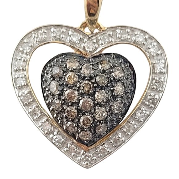 14K Yellow Gold Diamond Heart Pendant #16412,All Products : American Fashion Style Bags On Sale